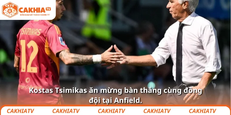 Kostas Tsimikas – “Nghiện sĩ” khiến fan Liverpool phát cuồng 2 Kostas Tsimikas ăn mừng bàn thắng cùng đồng đội tại Anfield.